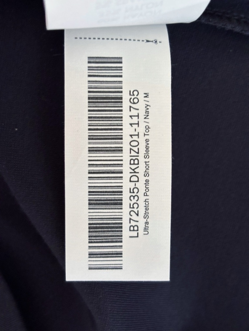 Quince Ultra-Stretch Ponte Knit Short Sleeve Top Navy Medium NEW NWT Minimalist - Picture 6 of 6